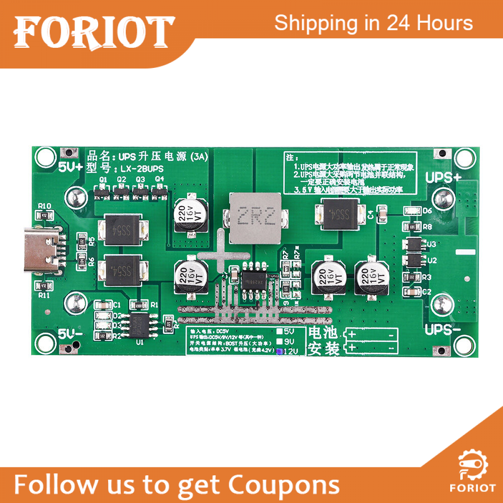 Foriot Pin Mô-đun Tăng Áp Nguồn Điện 5V 6V 9V 12V 18650 Pin Lithium Tăng Áp Mô-đun Chuyển Đổi Mạch Bảo Vệ