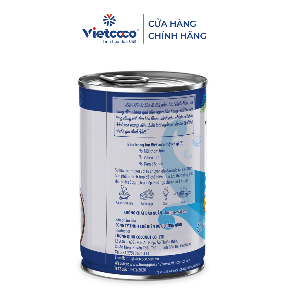 Combo 2 hộp nước cốt dừa vietcoco 2*400ml