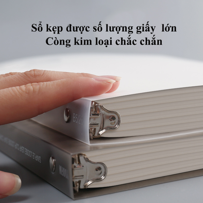 Sổ còng A5 B5, sổ Binder giấy caro dot refill làm sổ kế hoạch planner