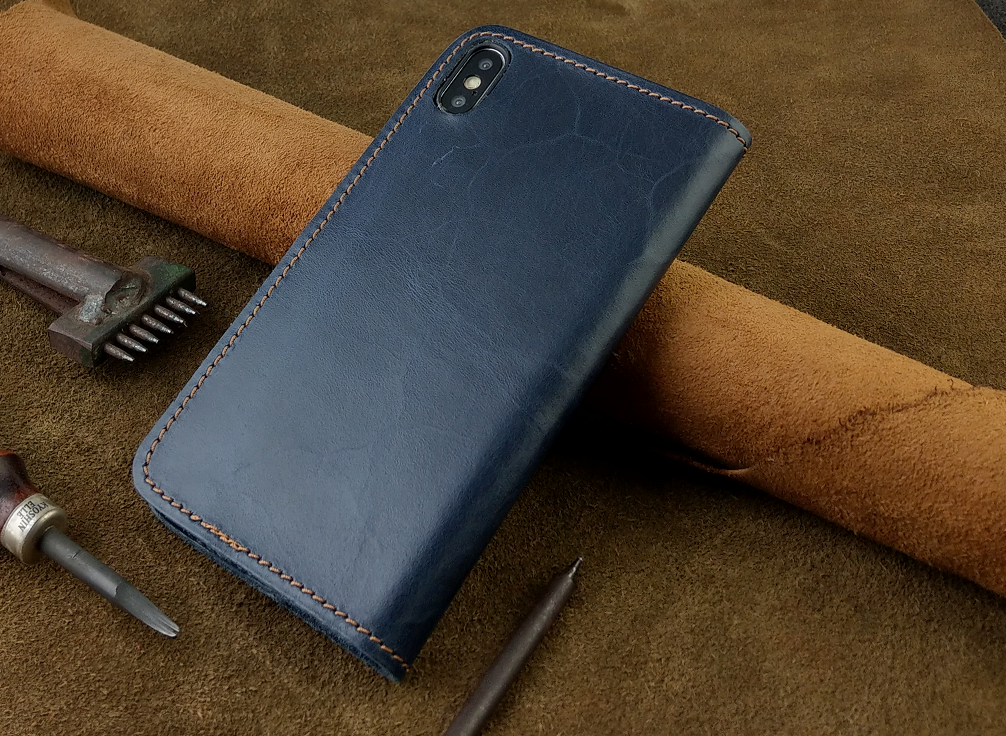 Bao Da Iphone XS Max Handmade Da Bò Thật
