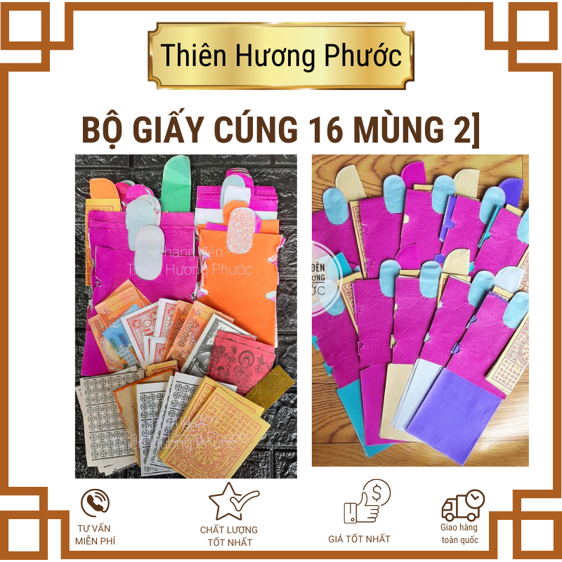 Giấy cúng 16 và mùng 2 âm lịch