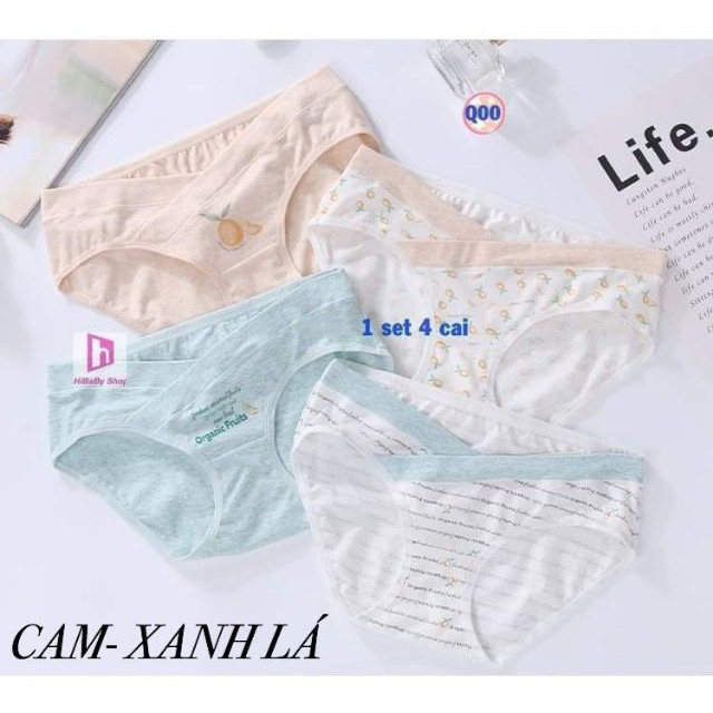 [Hoàn Tiền 6%] Quần lót Bầu Sau Sinh cạp chéo, chất cotton CAO CẤP co giãn thấm hút mồ hôi, cho bà bầu size từ 43 - 85kg