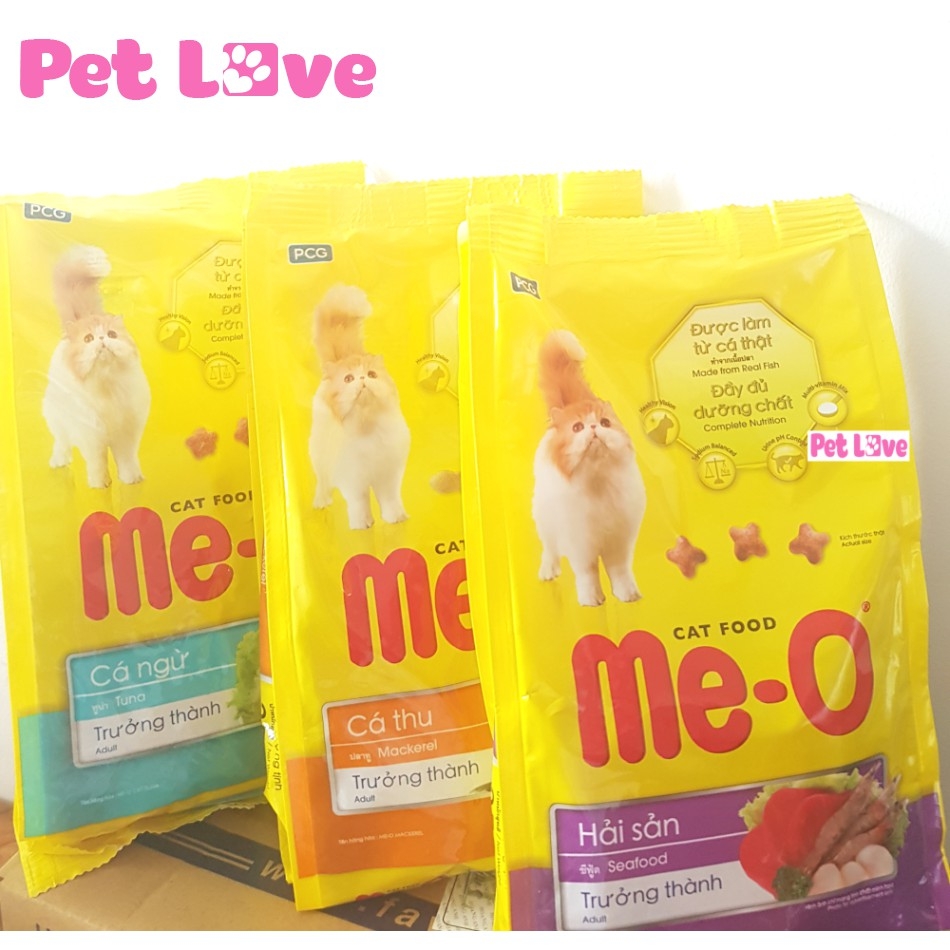 Thức ăn hạt Meo cho mèo lớn (vị hải sản, gói 350g)