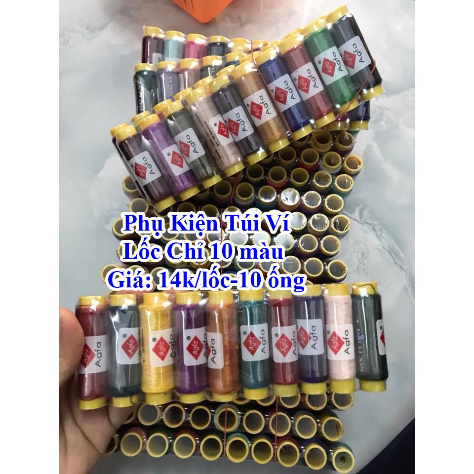 Lốc chỉ 10 màu (Giao màu ngẫu nhiên) làm đồ handmade