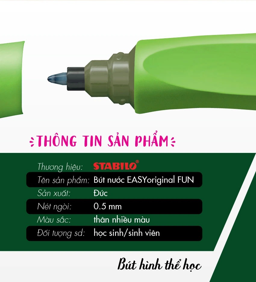 Bút STABILO EASYoriginal EG-FUN và ruột STABILO FUN Refill