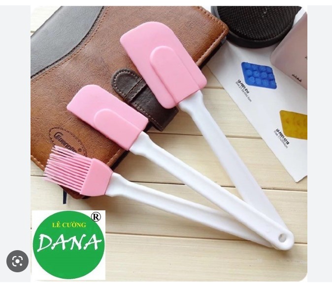 Bộ dụng cụ làm bánh silicon, phới / spatula 3 chi tiết