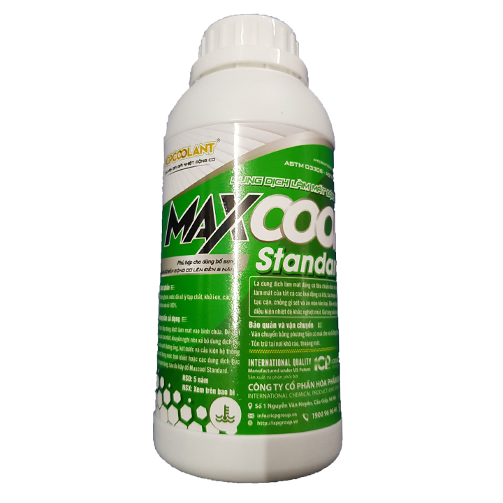 Nước làm mát xe động cơ xe ô tô, xe máy màu xanh Maxcool Standard 500ml
