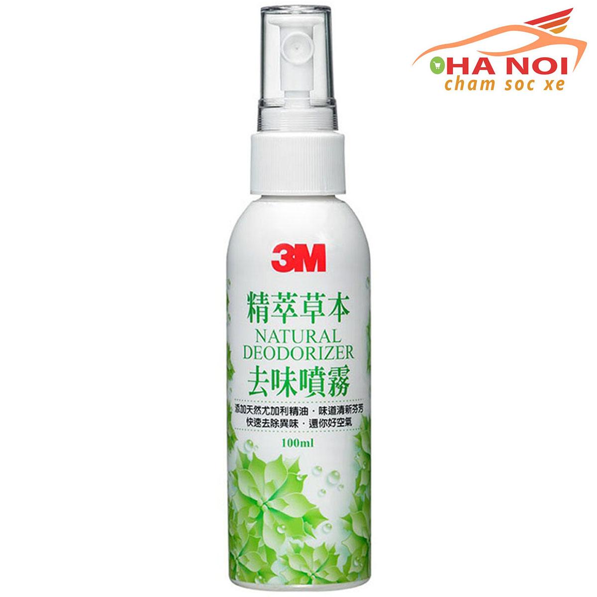 Xịt khử mùi diệt khuẩn xe hơi 3M Natural Deodorizer 100ml