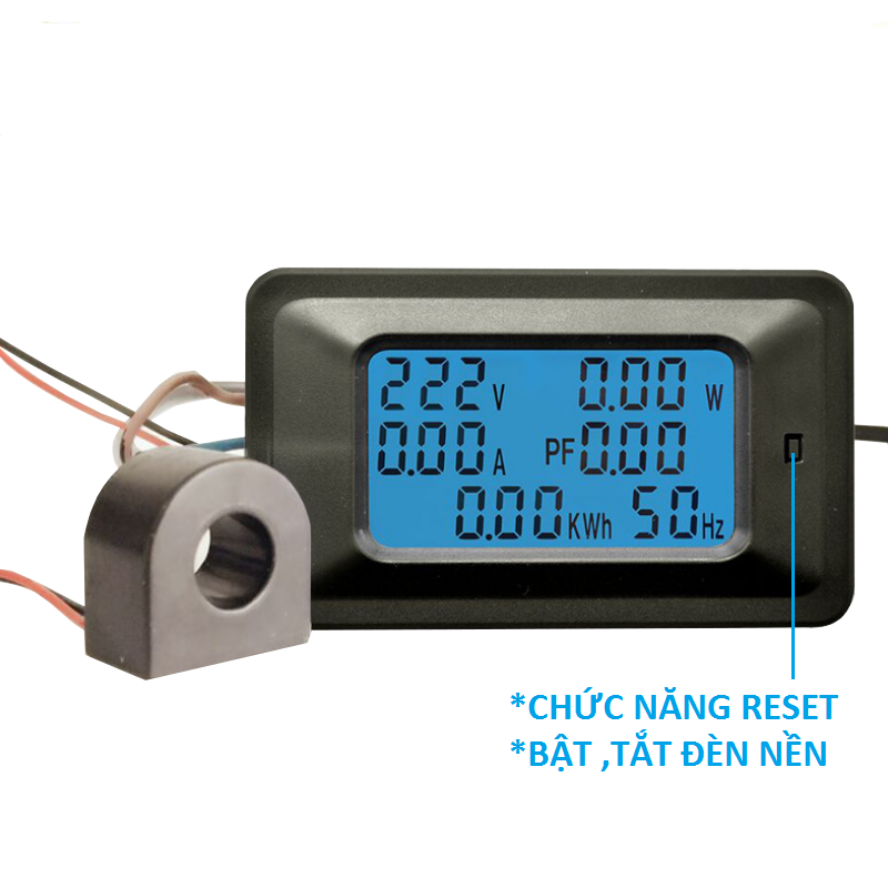 Bảng giá Đồng hồ điện tử hiển thị 6 thông số,Thiết bị đo công suất 100A 220V,công tơ điện tử