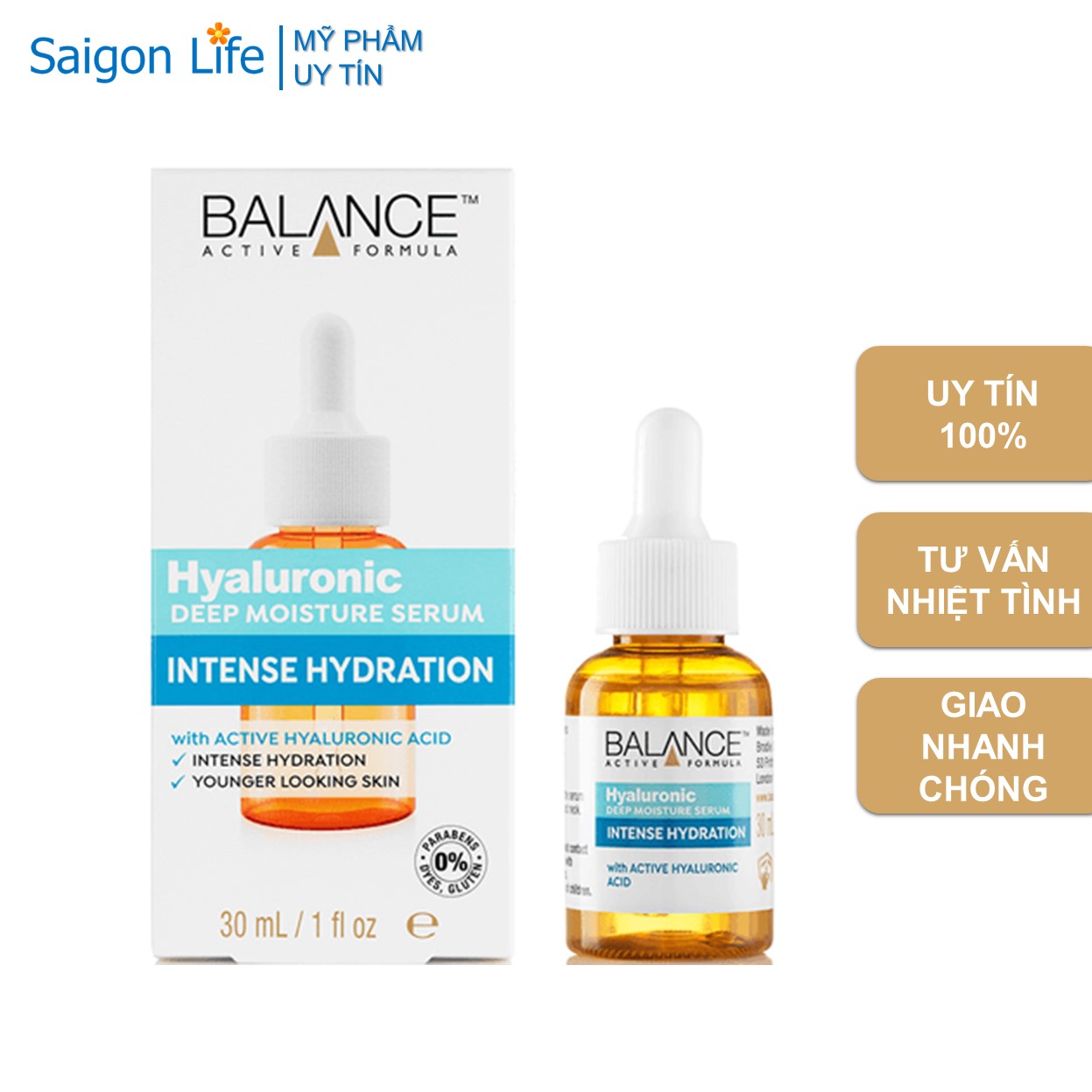 Tinh Chất Cấp Nước, Dưỡng Ẩm Balance Active Formula Hyaluronic Deep Moisture Serum 30ml