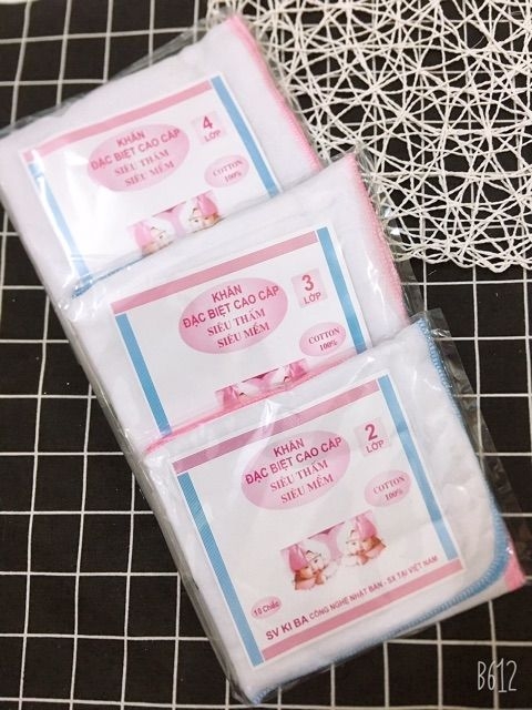 Khăn xô sữa cho bé 4 lớp (gói 10 chiếc)