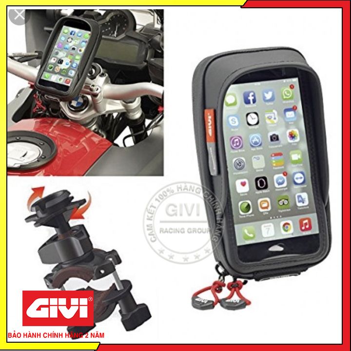 Giá Đỡ Điện Thoại Chống Nước Givi S957B 5,7 Inch Chính Hãng - Bảo Hành 2 Năm