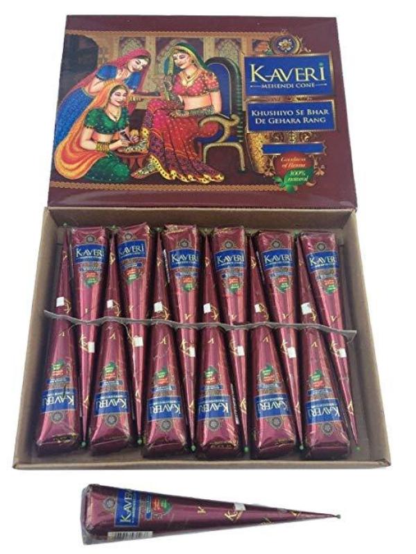 Combo 02 Mực Henna Kaveri - Màu nâu đen truyền thống