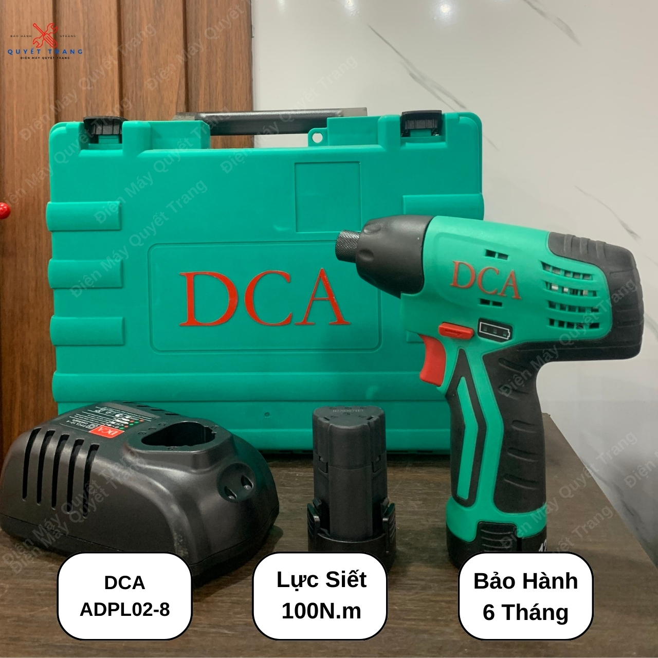 Máy khoan vặn vít 12v dca 02-8 lực siết cao 100n.m hàng chính hãng dca