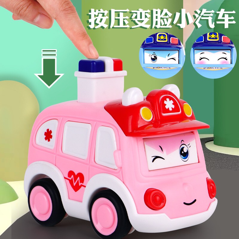 Mô hình xe Robocar nút chạy tự động - Đồ chơi xe Robocar nhấn nút chạy