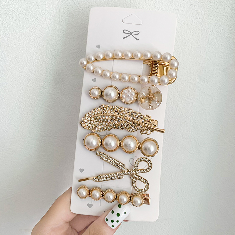 Set 5 kẹp tóc cao cấp, phụ kiện thời trang tóc