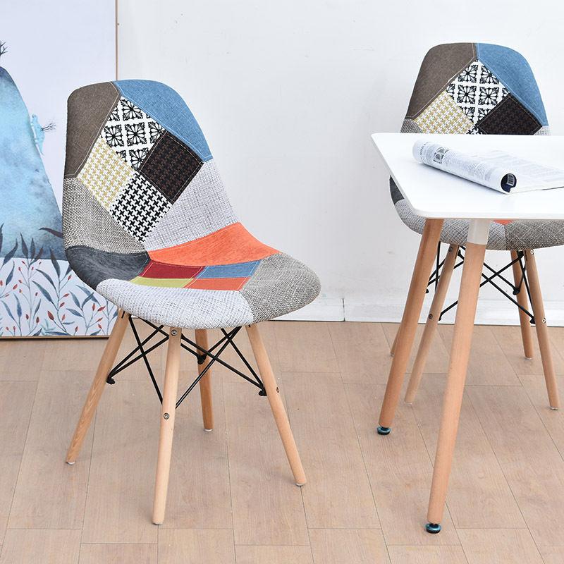 Combo 2 Ghế Eames bọc thổ cẩm - Ghế thư giãn Eames vải nỉ thổ cẩm