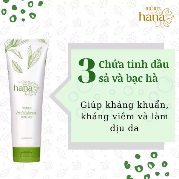 [MUA 1 TẶNG BÔNG TẨY TRANG 80M] Sữa Rửa Mặt Thảo Dược Riori Herbal Cleanser 120G