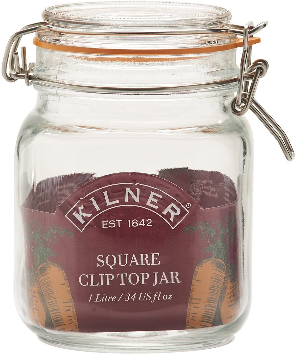 HŨ THỦY TINH VUÔNG KILNER 1 LÍT