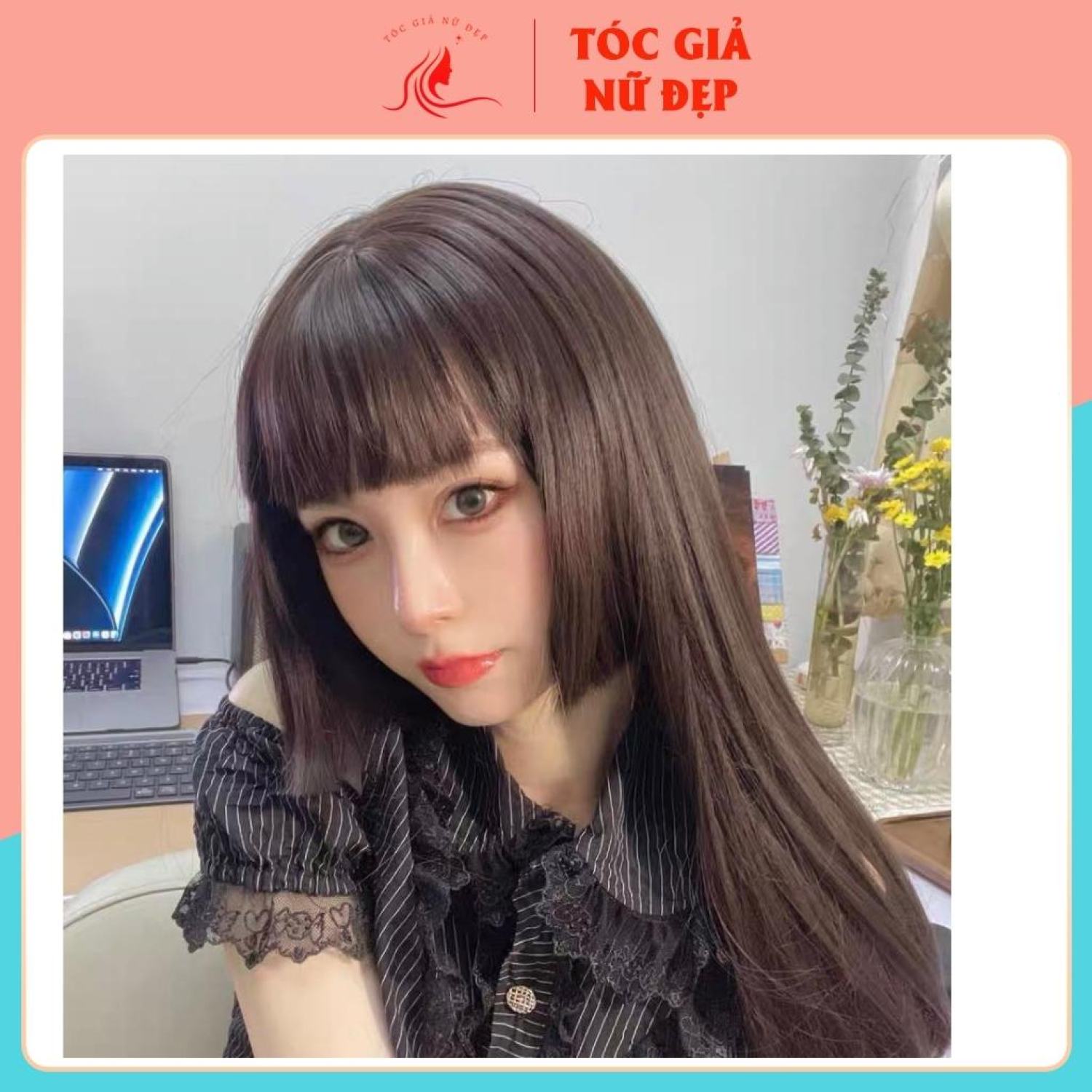 Tóc giả nữ nguyên đầu mẫu mới mã BHT026
