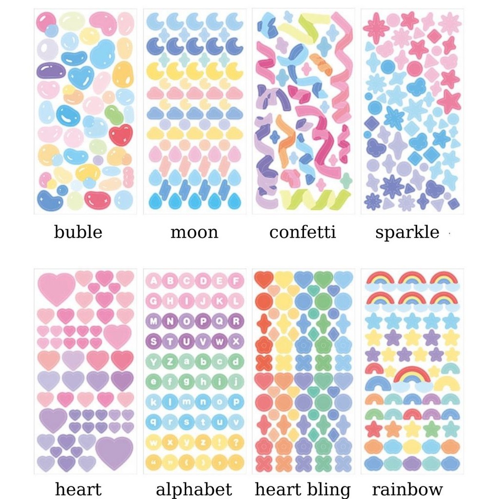 Confetti stickers có nhũ - DECO STICKERS