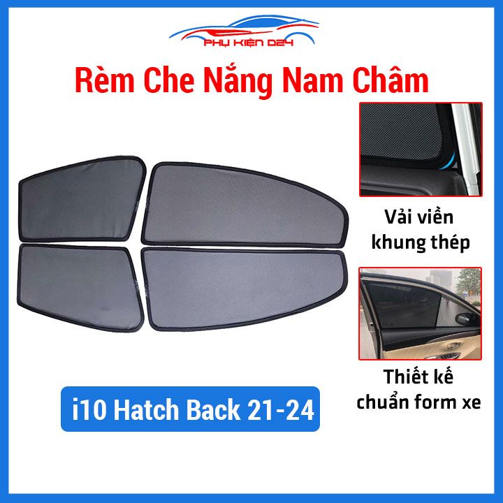 Bộ 4 tấm rèm chắn nắng ô tô nam châm Hyundai i10 Hatch Back 2021-2024 ...