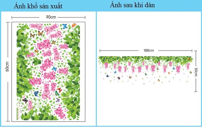 Decal dán tường Dàn hoa ti gôn- C59-vivadecal