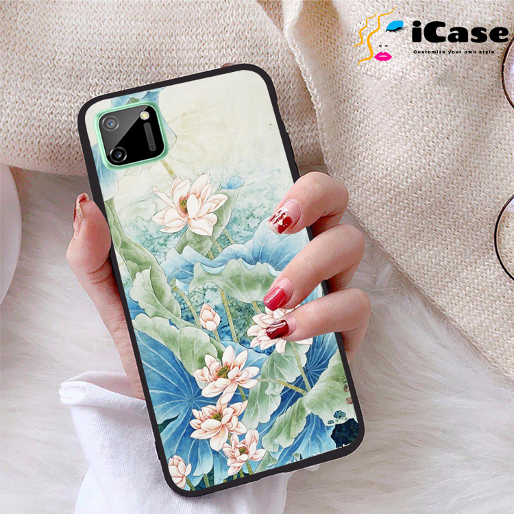 Ốp lưng Realme C11 viền dẻo TPU BST Sen