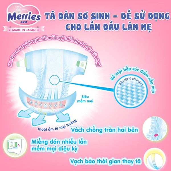Tã/bỉm quần Merries đủ Size (S, M, L, Xl, XXL)