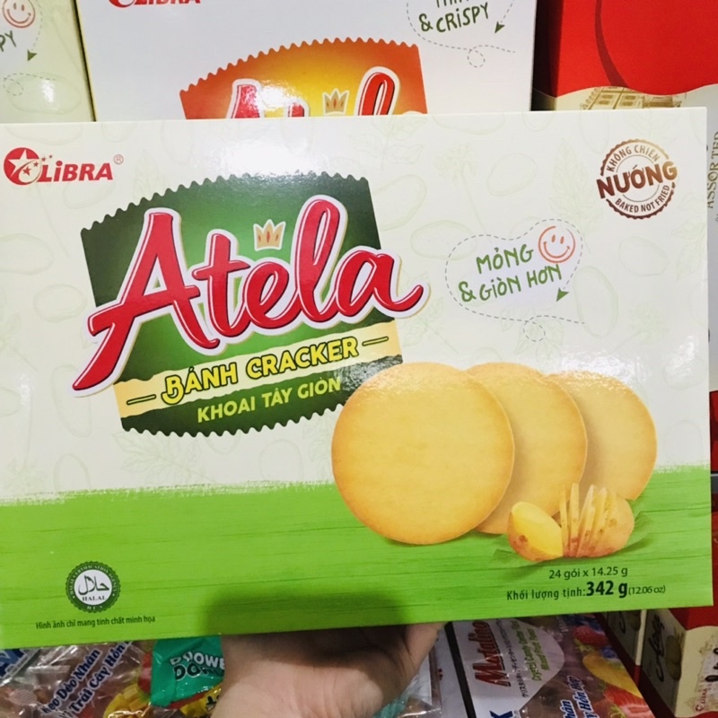 Bánh Quy Giòn Atela Libra Cracker Hộp Giấy 150Gr