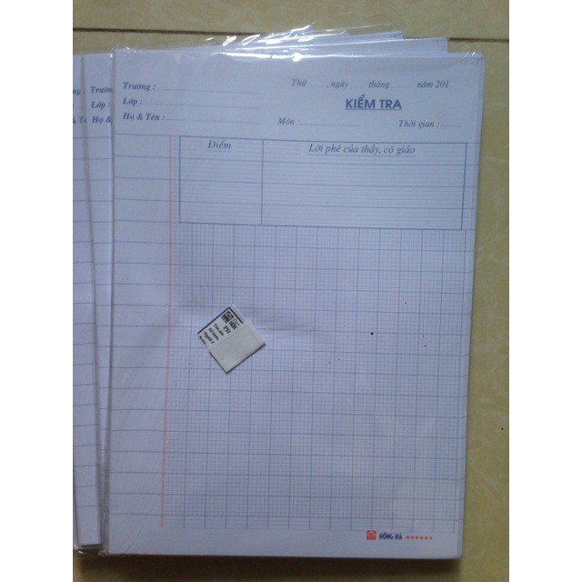 Giấy kiểm tra 5ly hồng hà - hàng dầy (lẻ)