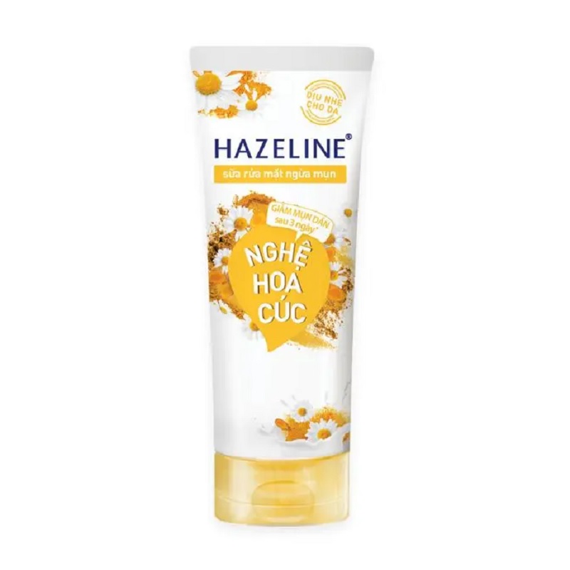 Sữa rửa mặt ngừa mụn Hazaline nghệ hoa cúc 100g