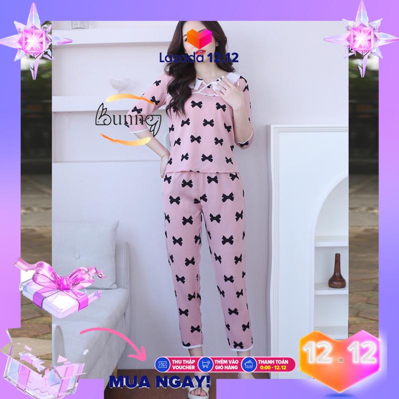 ĐỒ BỘ NỮ MẶC NHÀ, CHẤT LIỆU LỤA MANGO CAO CẤP, QUẦN ÁO VỀ ĐỦ SIZE S,M,L,XL