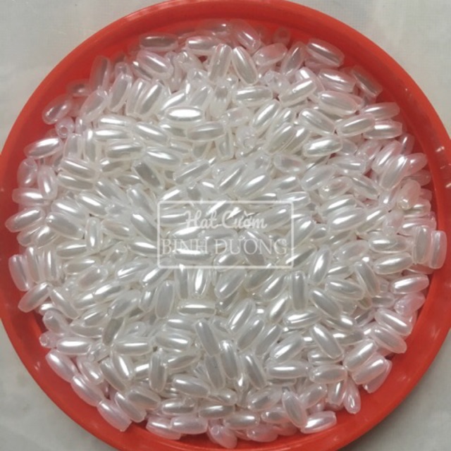 Gói 10gram khoảng 400 hạt cườm lúa nhỏ 3x6mm phủ màu bóng đẹp
