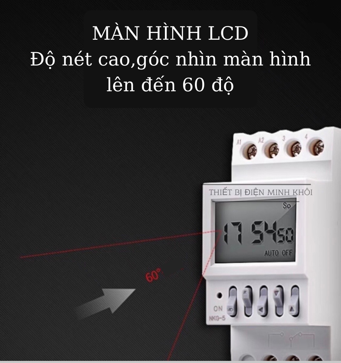 Công Tắc Hẹn Giờ Chu Kỳ Tháng NKG-5,timer hẹn giờ chu kỳ tháng NKG5 ATS, công tắc điện tử, bộ timer chuyển đổi nguồn