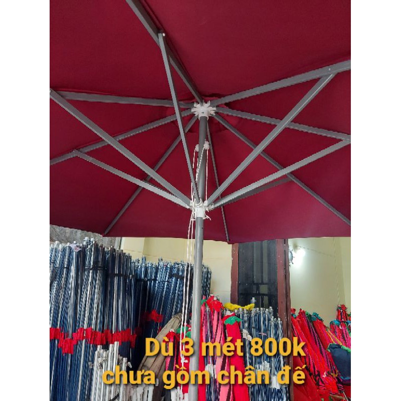 Áo Dù 3 mét dù cafe sân vườn ,có đủ màu[ 8 kèo]