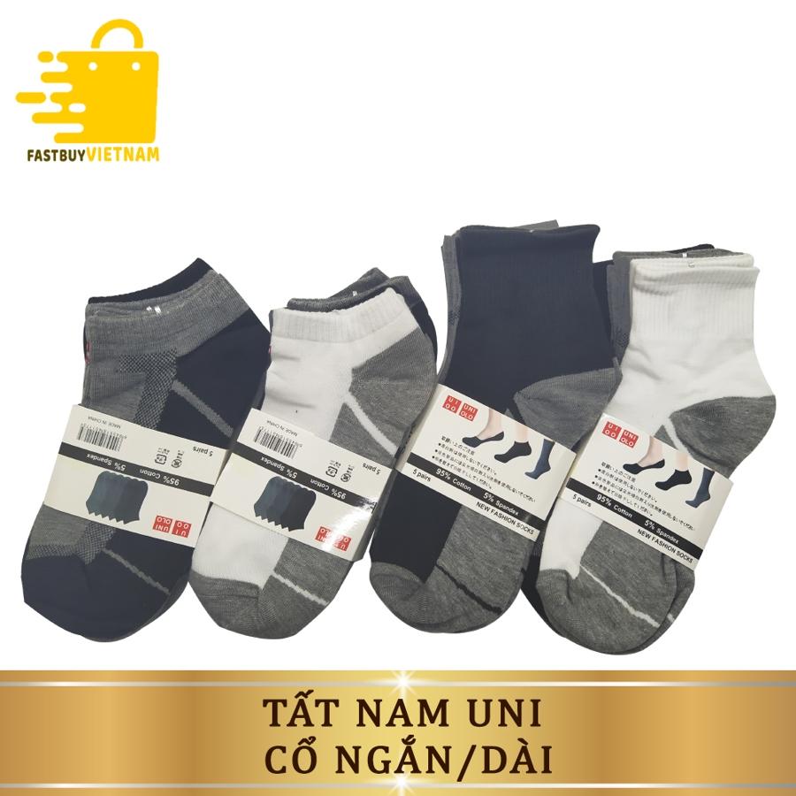 Set 5 đôi tất nam/ vớ nam Uni xuất Nhật co dãn 4 chiều, khử mùi hôi chân