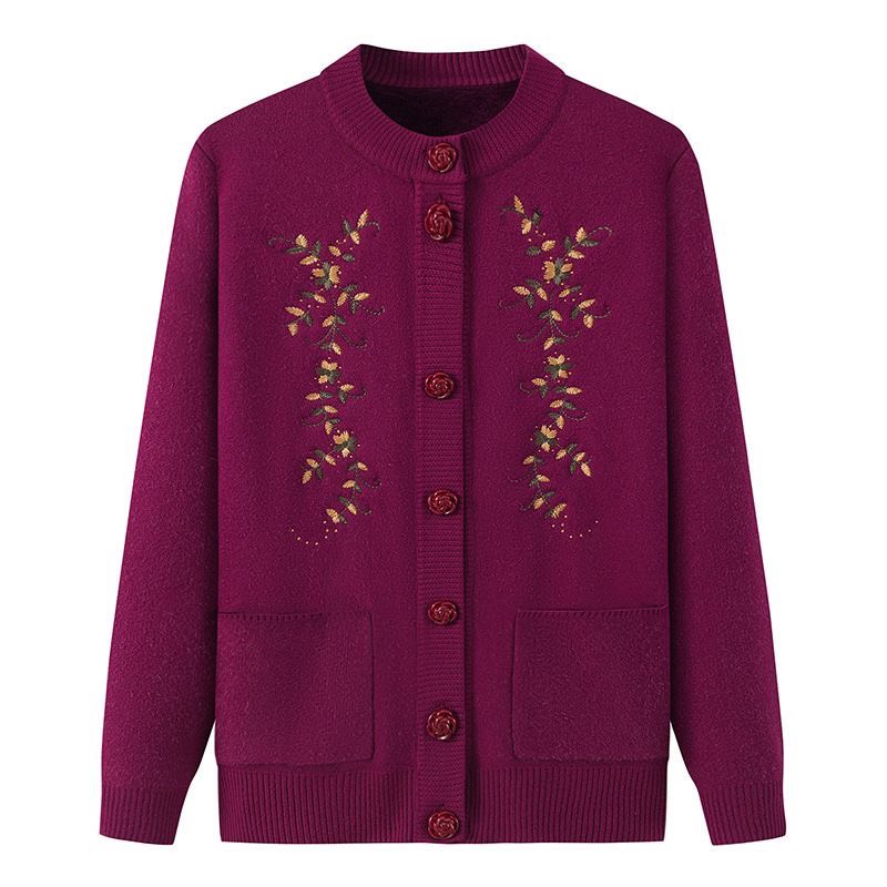 Áo khoác cardigan nữ trung niên, áo len cho phụ nữ trung niên u70-u80-u90-u100