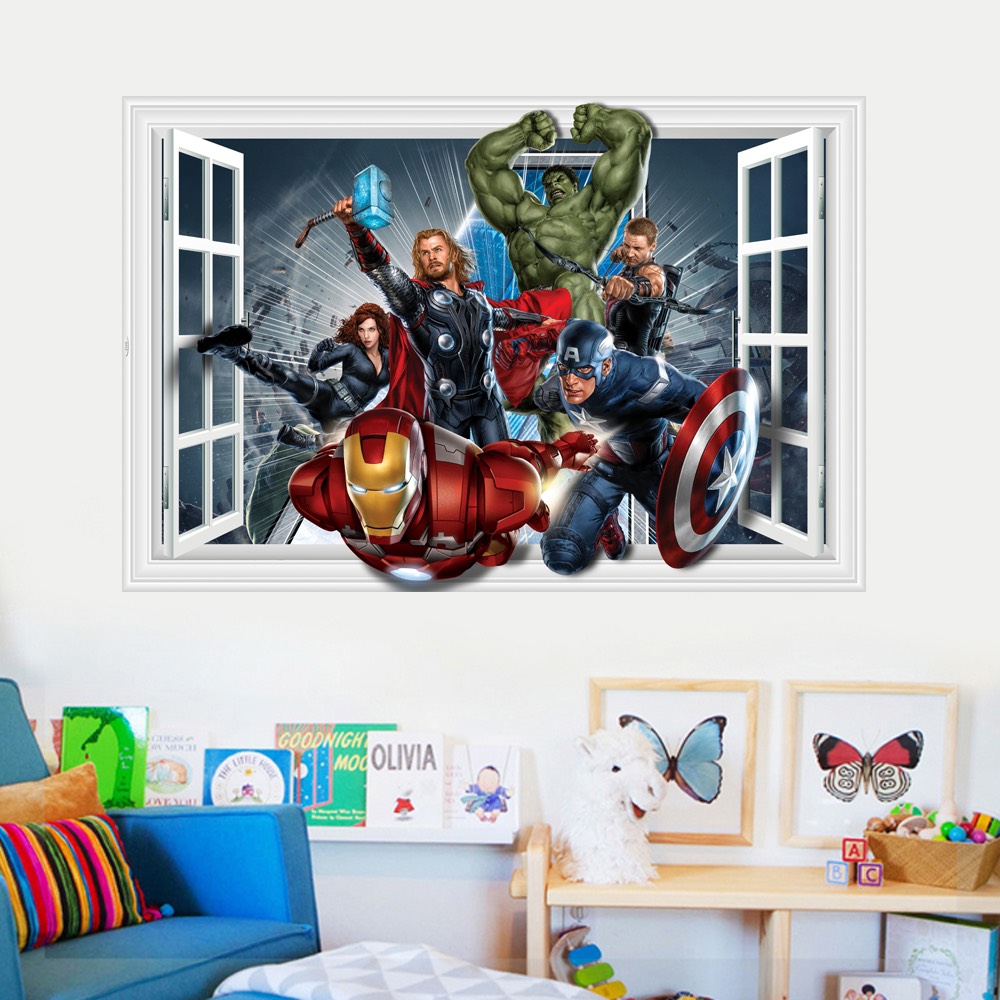 Decal trang trí tường - Cửa sổ những chiến binh anh hùng