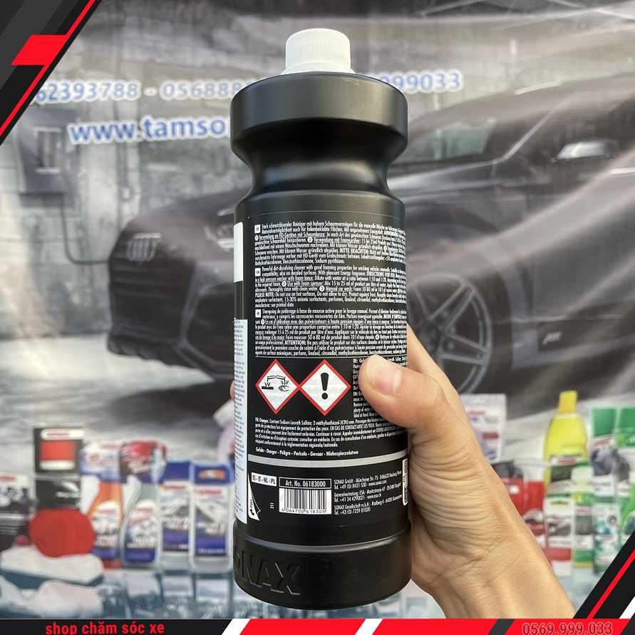 Dung Dịch Bọt Tuyết Rửa Xe Sonax 1 Lít Đậm Đặc