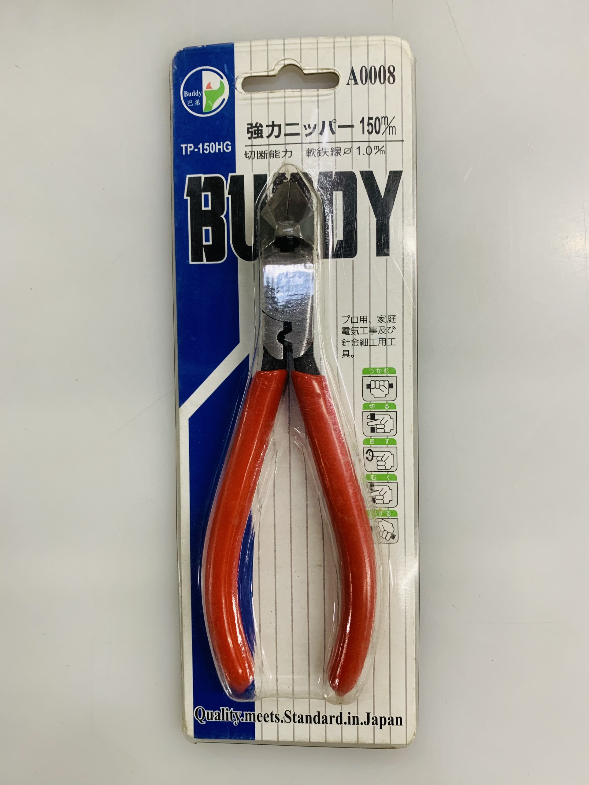 Kìm cắt vát kèm đầu bấm cos Buddy A0008
