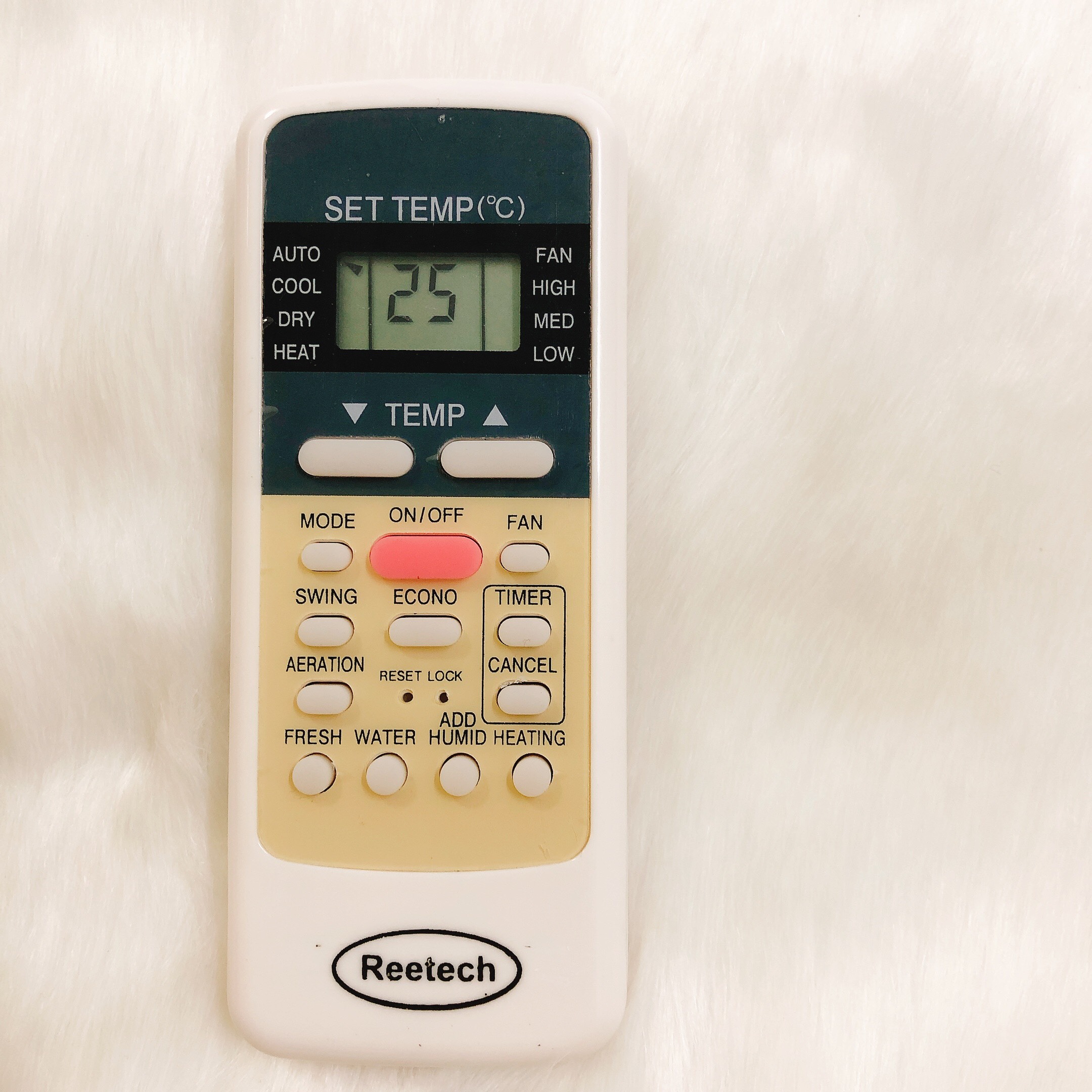 Điều Khiển Điều Hòa Reetech , Remote Máy Lạnh Reetech tặng kèm pin