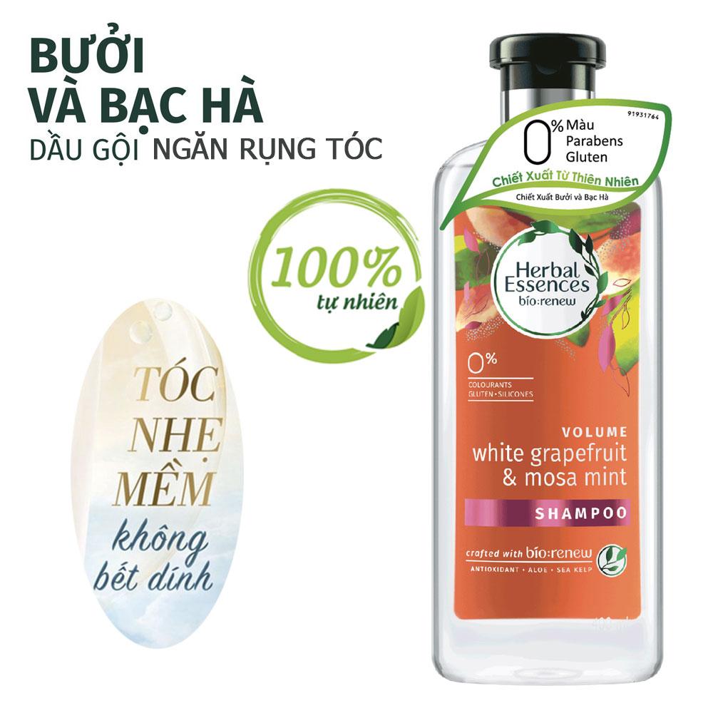 Dầu Gội Cao Cấp Herbal Essences Bưởi và Bạc Hà 400ml