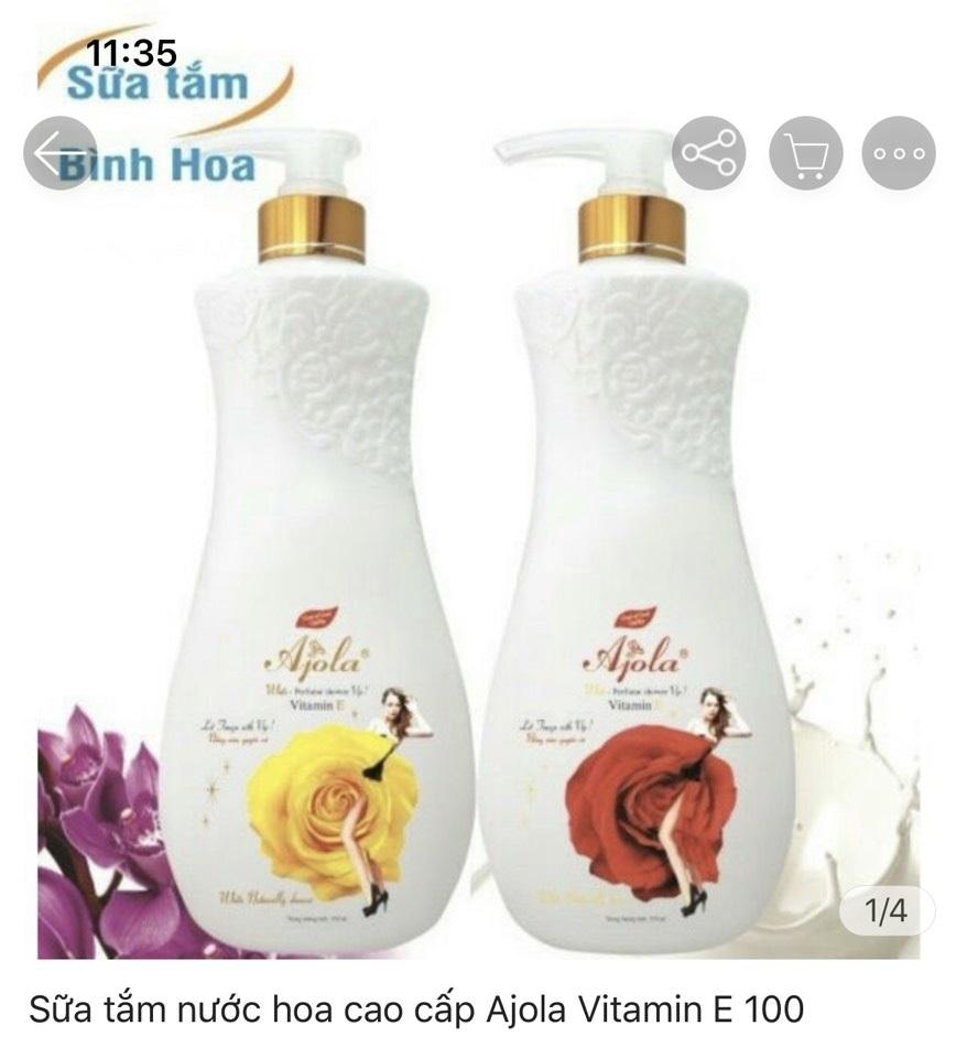 [HCM]Sữa tắm bình hoa Ajola 1200ml