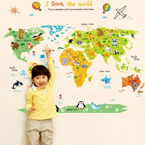 Decal trang trí - decal dán tường cho bé có keo sẵn