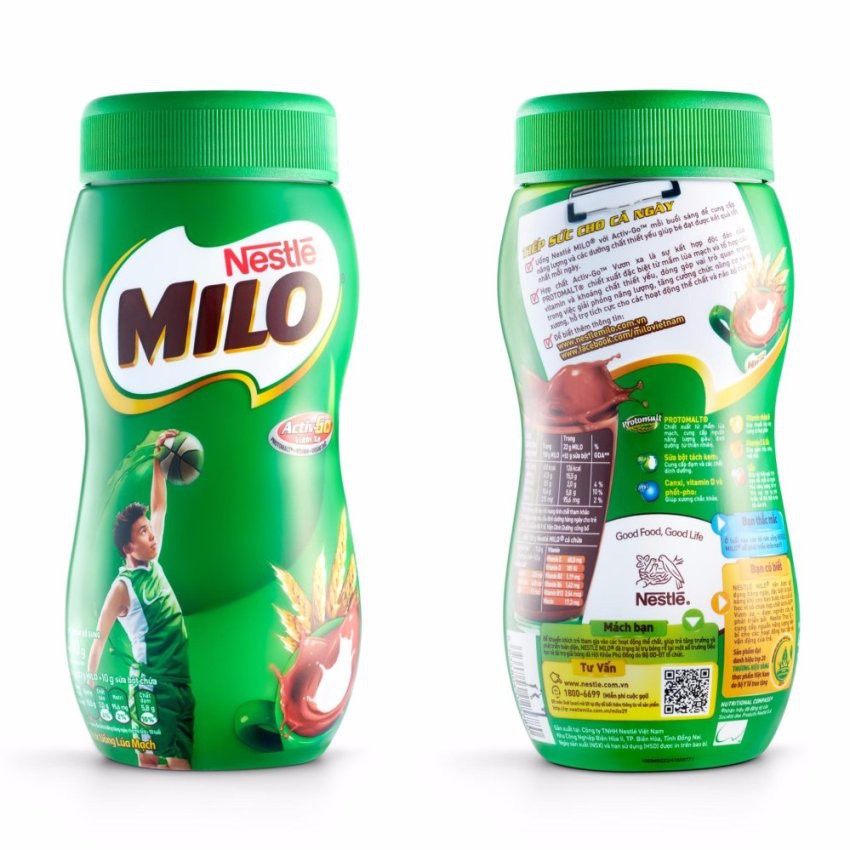 Thức uống lúa mạch Nestlé® Milo® nguyên chất 400g (hũ nhựa) Tiện Dụng