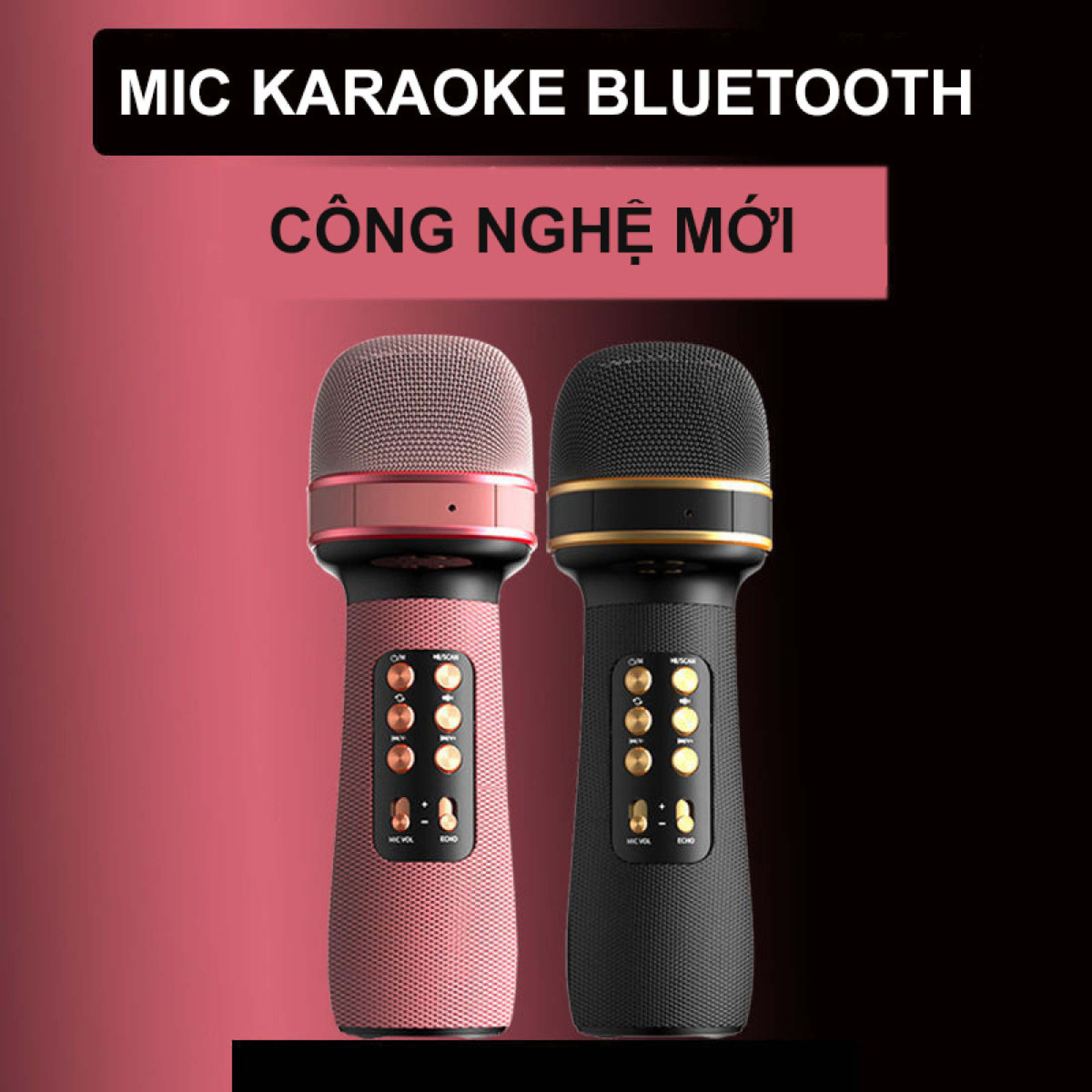 Mic Karaoke Kiêm Loa Bluetooth WS-900, Micro Karaoke Bluetooth mini cầm tay Nâng giọng cực chất, Loa hát karaoke. Bảo Hành 12 Tháng
