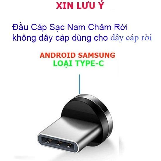 [HCM]Một Đầu Cáp Sạc Nam Châm Rời Dùng Cho Cáp  (Lightning Type C Micro USB) Lưu ý sản phẩm đầu sạc không có dây cáp nha mọi người chọn loại đầu phù hợp đt khi đặt hàng