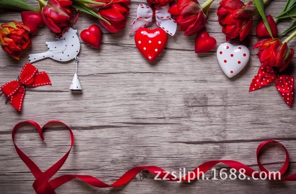 Vải phông nền chụp hình 3D mẫu tim 19885