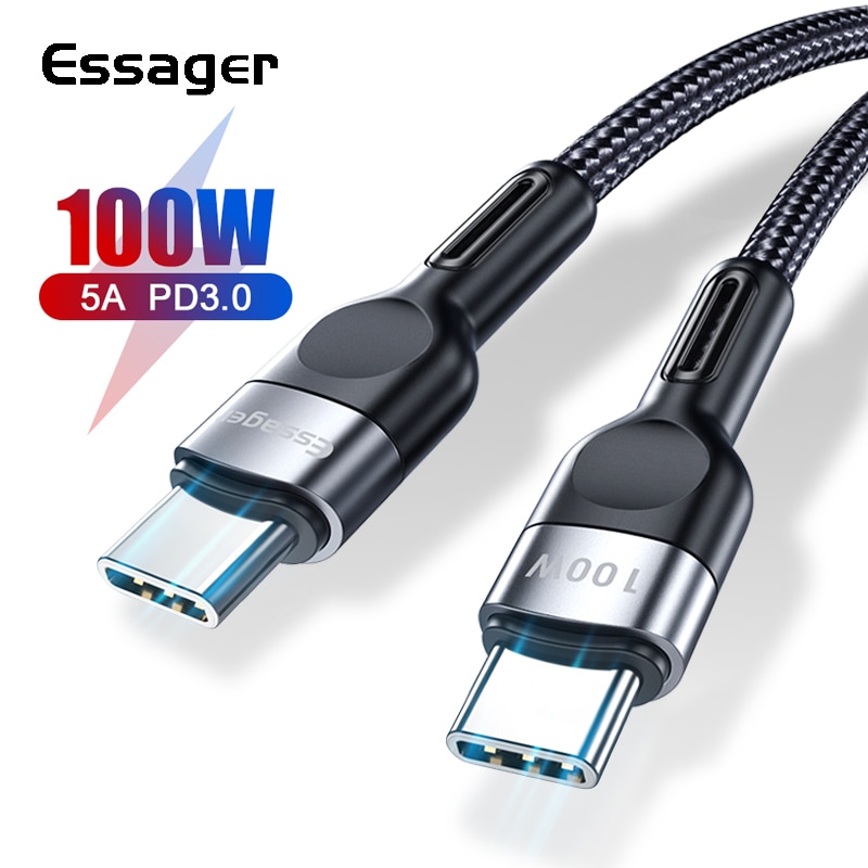 (Giá Hủy Diệt) Cáp Sạc Nhanh Essager 100W Type C To Type C